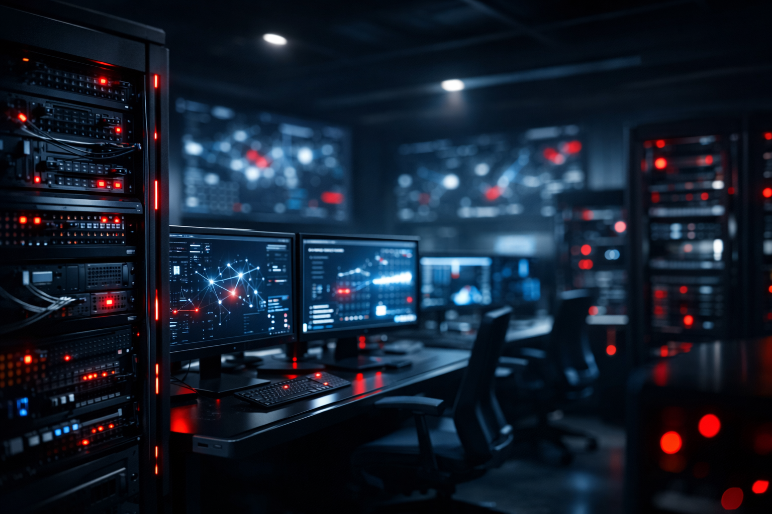 Managed IT support dashboard and secure network infrastructure